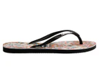 Havaianas Women's Petals Slim Thongs - Black/Multi