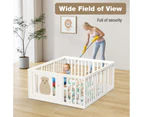 Advwin Baby Playpen 10 Panels Baby Fence Play Area Safety Child Lock Gate Sturdy Indoor Outdoor
