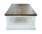 Coffee Tables Norah Coffee Table 130Cm 2 Drawer Solid Acacia Timber Wood