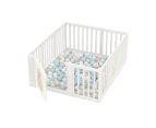 Baby Playpen 10 Panels Baby Play Pen Kids Activity Centre Safety Play Yard White (135.5 x 155 x 66 cm)