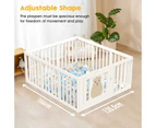 Baby Playpen 10 Panels Baby Play Pen Kids Activity Centre Safety Play Yard White (135.5 x 155 x 66 cm)