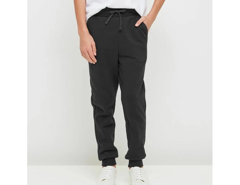 Target Slim Fit Basic Fleece Trackpants - Black