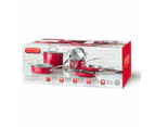 Baccarat Signature Stainless Steel 6 Piece Cookware Set Red