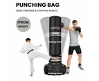 Costway 1.7m MMA Boxing Punching Bag UFC Low Kick Training Punchbag Fast Rebound Stand w/Shock Absorber&Fillable Base