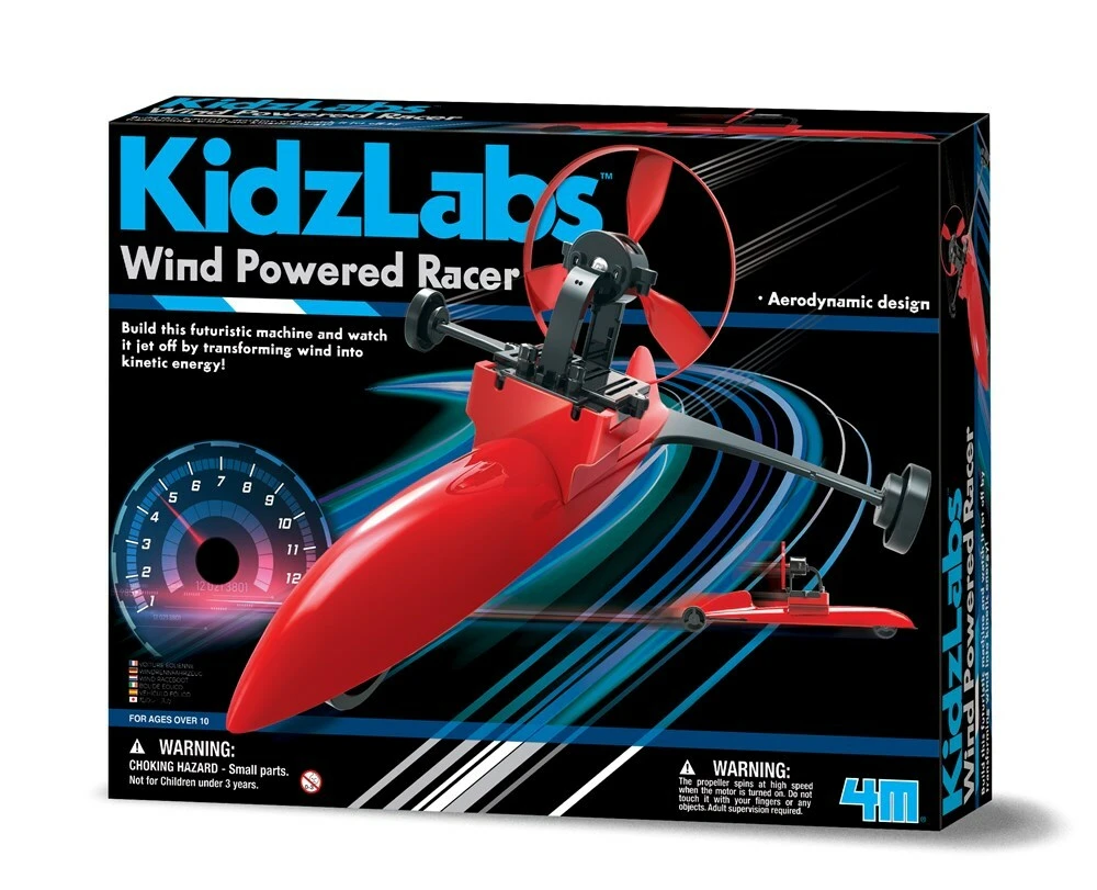 4M Kidzlabs Wind Powered Racer Educational Kids/Toddler Fun Activity Toy 8y+