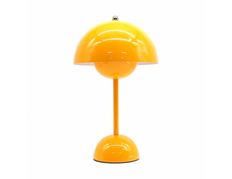 Yellow Cordless Mushroom Touch Table Lamp Dimming Light Flower Bud Bedroom Night Light