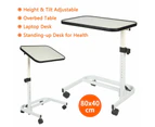Overbed Table Medical Care Over Bed or Chair for meals laptop work study 80cm