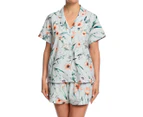 Sainted Sisters Women's Printed Jersey Short PJ Set - Watercolour Floral