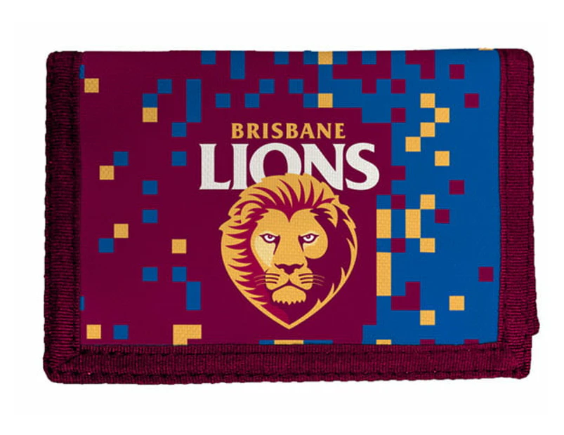 Brisbane Lions AFL Money Wallet Coin Note and Card Compartments