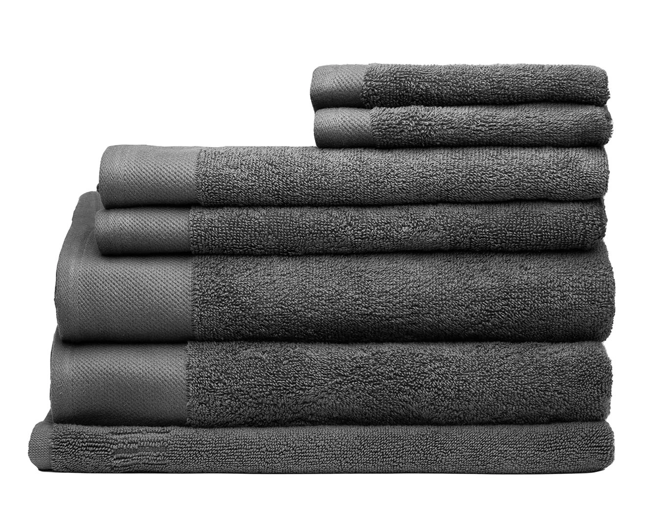 Sheraton Luxury 7-Piece Maison Byron Towel Set - Charcoal