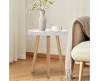 Round Side Table Coffee End Table Bedside Sofa Wooden Storage Nightstand