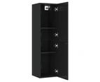 vidaXL TV Cabinet High Gloss Black 30.5x30x110 cm Engineered Wood