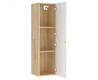 TV Cabinets 2 pcs White and Sonoma Oak 30.5x30x110 cm Engineered Wood