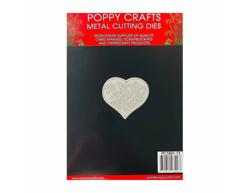 Poppy Crafts Metal Cutting Dies - Rosed Loveheart