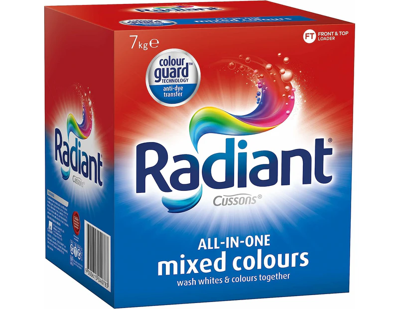 Radiant Washing Powder Laundry Detergent for Mixed Colours 7kg