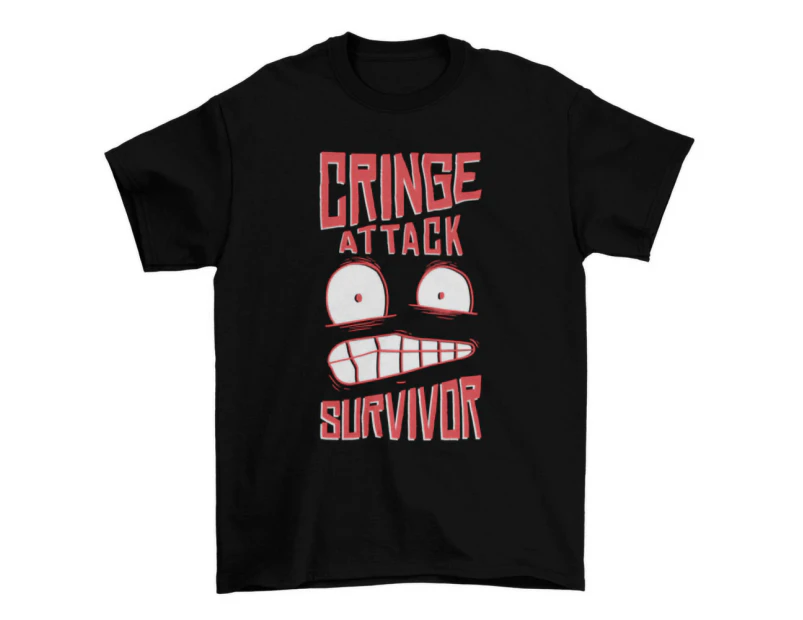 Funny Cringe Attack Graphic Tee for Men and Women T-Shirt - Clear