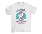 Funny Cupcake and Unicorn Quote Tee Shirt T-Shirt - Clear