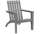 Costway Acacia Wood Sun Lounger Adirondack Chair Outdoor Recliner Patio Furniture Beach Backyard, Grey