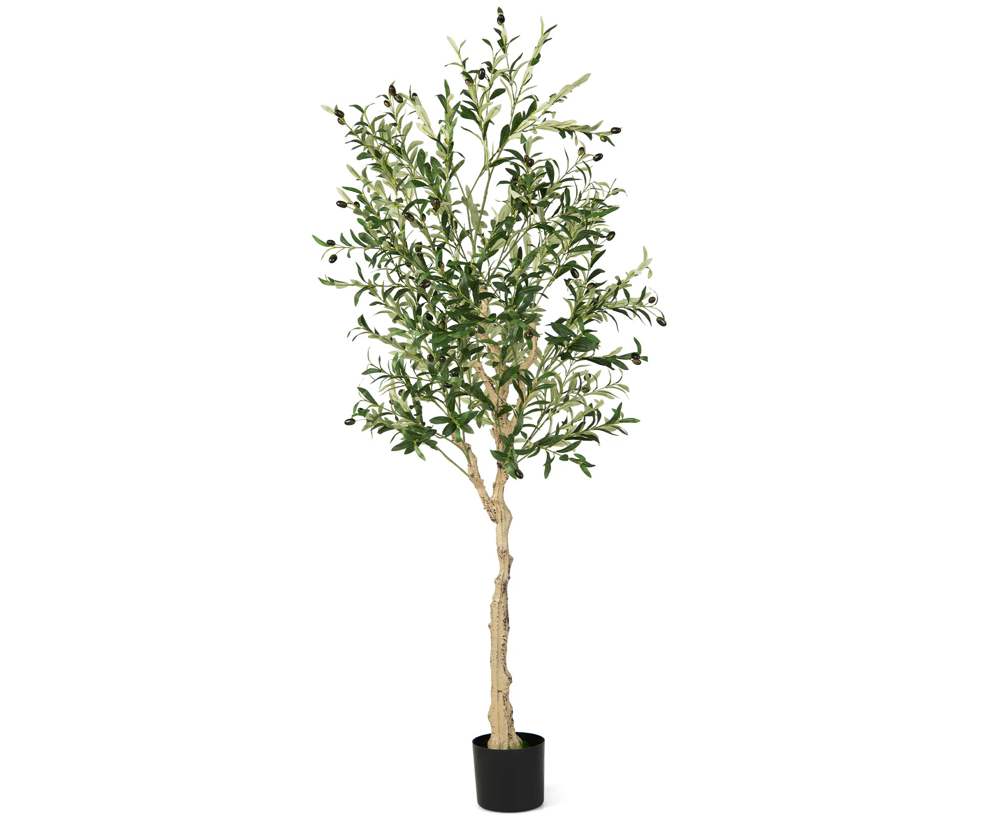 Giantex 185cm Artificial Olive Tree Faux Potted Plant Home Outdoor Indoor Decor