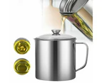 Gravy Fat Separator Cup Oil Pot Dispenser With Strainer 1000ml