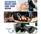 Xtra Kleen 1000PCE Disposable Nitrile Gloves Black Latex Powder Free Size M - Black