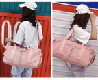 Baseball And Softball Tournament Bag Sports Gym Bag For Women Travel Duffel Bag With Wet Pocket And Shoe Compartment,Pink