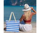 Canvas Wine Tote Bag With Insulated Wine Carrier Bottle. Beach Bag With Cool Compartment,Style