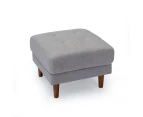 Zinus Adair Mid-Century Modern Ottoman - Light Grey