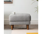 Zinus Adair Mid-Century Modern Ottoman - Light Grey