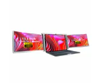 13.3 Inch Trifold Portable Monitor 1080p Ips Fhd Laptop Screen Extender For Laptop Grey