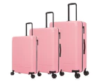 Atlas Enduro 3-Piece Hardcase Luggage/Suitcase Set - Pink