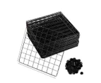 SOGA Black Portable 12-Cube Storage Organiser Foldable DIY Modular Grid Space Saving Shelf