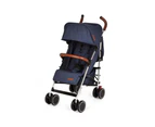 Ickle Bubba Baby/Infant Discovery Max Pram Outdoor Stroller Silver/Denim Blue