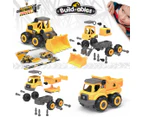 40pc Construct IT Buildables 2-in-1 Site Vehicle/Truck Set w/ Case Kids 3+ YLW