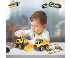 40pc Construct IT Buildables 2-in-1 Site Vehicle/Truck Set w/ Case Kids 3+ YLW