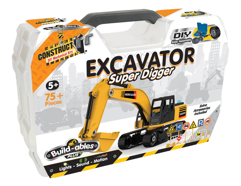 Construct It Build-ables Plus Excavator Super Digger Toy