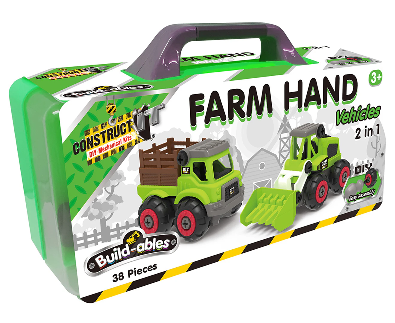 Construct It Build-ables 2-in-1 Farm Hand Vehicle Set