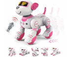 Robot Dog Toys for Girls Interactive Dog Toys FollowMe Robot Toys Intelligent Toy Dog with Singing Dancing -Pink