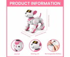 Robot Dog Toys for Girls Interactive Dog Toys FollowMe Robot Toys Intelligent Toy Dog with Singing Dancing -Pink