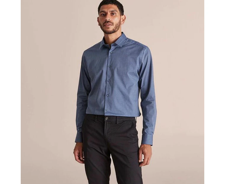 Preview Slim Stretch Business Shirt - Blue