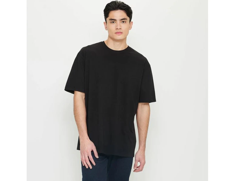 Target Australian Cotton Oversized T-Shirt - Black