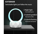 RGB LED Portable Wireless Bluetooth Speaker and Night Lamp- USB Charging - Blue