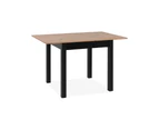 Coburg Dining Table Modern Extendable 80-120cm Dining Furniture oak and black