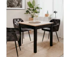 Coburg Dining Table Modern Extendable 80-120cm Dining Furniture oak and black