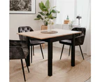 Coburg Dining Table Modern Extendable 80-120cm Dining Furniture oak and black