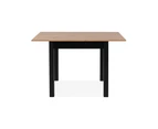 Coburg Dining Table Modern Extendable 80-120cm Dining Furniture oak and black