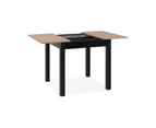 Coburg Dining Table Modern Extendable 80-120cm Dining Furniture oak and black