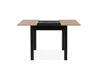 Coburg Dining Table Modern Extendable 80-120cm Dining Furniture oak and black