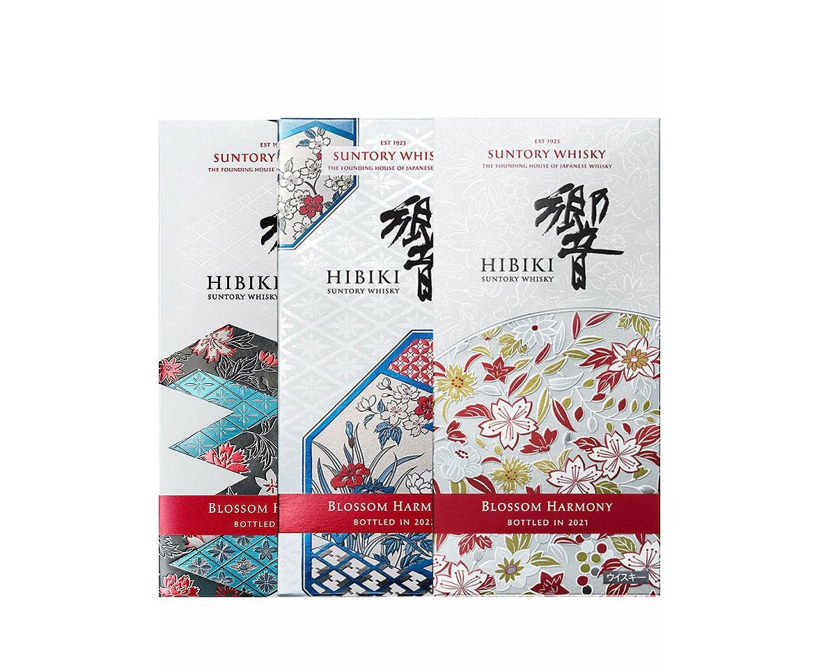 Hibiki Blossom Harmony Limited Edition Collection 2021 2023 Suntory Japanese Whisky 3 X 700ml