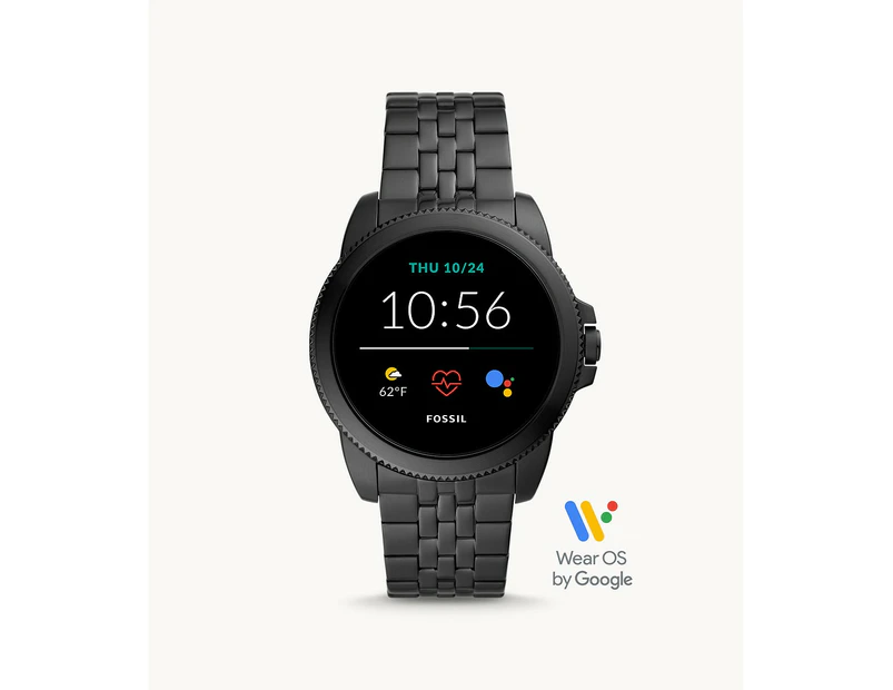 Fossil Gen 5E Smart Watch 44mm Black Stainless Steel Android Wear OS iOS FTW4056